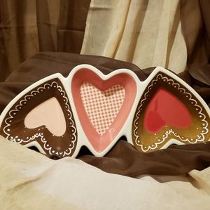 3 Heart Candy Dish